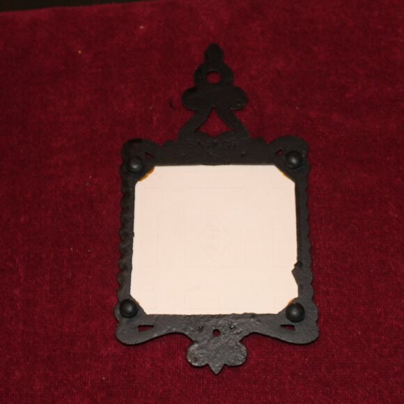 Vintage Porcelain and Wrought Iron Trivet - Picture 2 of 2